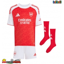 Camisa de Futebol Arsenal Riccardo Calafiori #33 Equipamento Principal Infantil 2025-26 Manga Curta (+ Calças curtas)